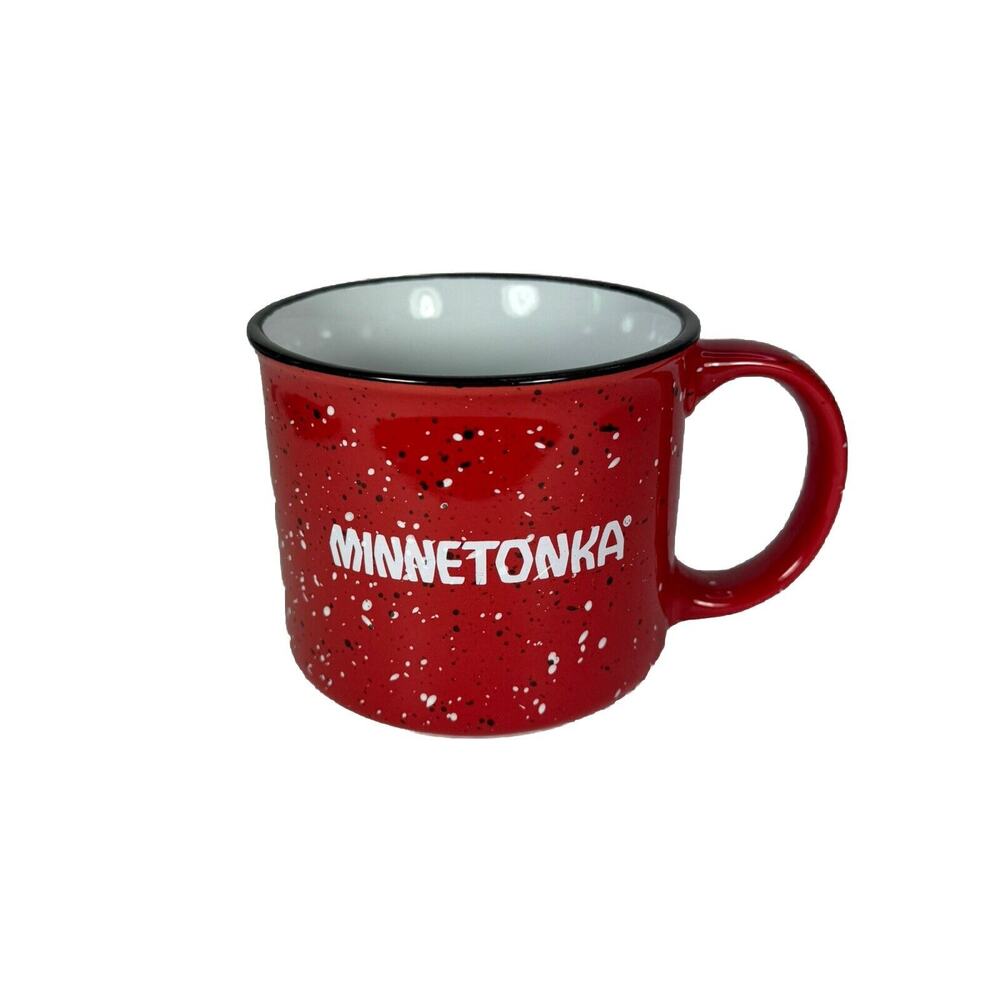Minnetonka, MN LARGE Red and White Ceramic Mug EXCELLENT CONDITION